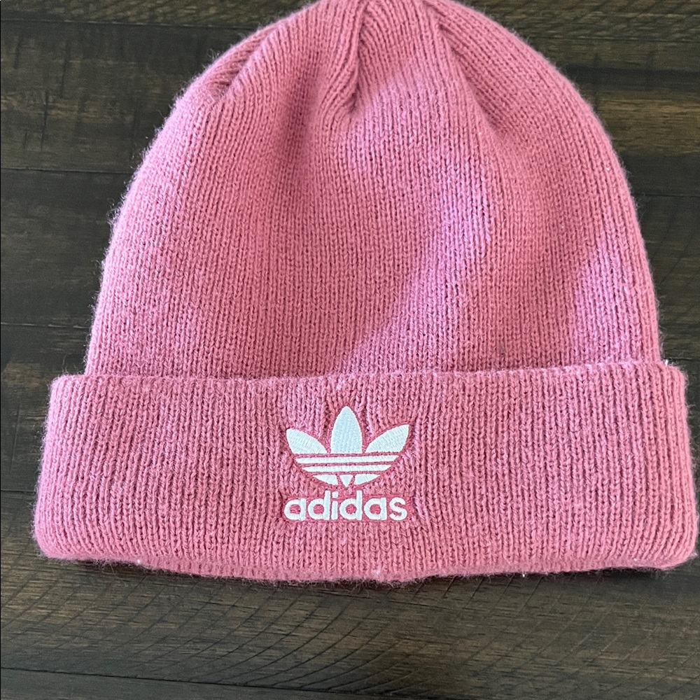 Adidas Kids Pink Knit Hat